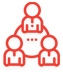 Three people in a circle.